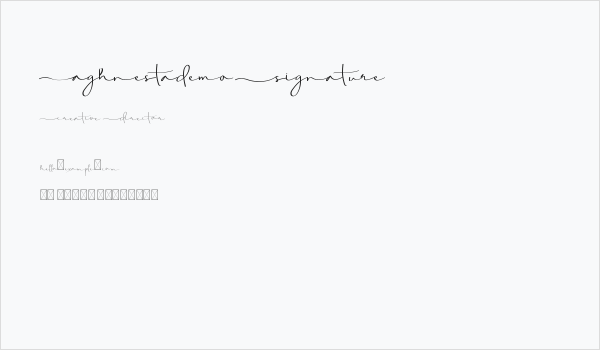 Aghnestademo Signature Business Card