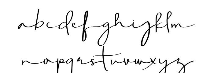 Aghnestademo Signature Font LOWERCASE
