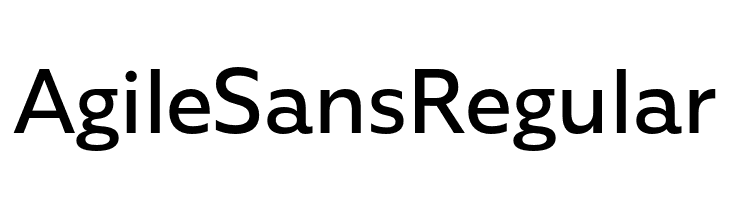 Agile Sans Regular  免费字体下载