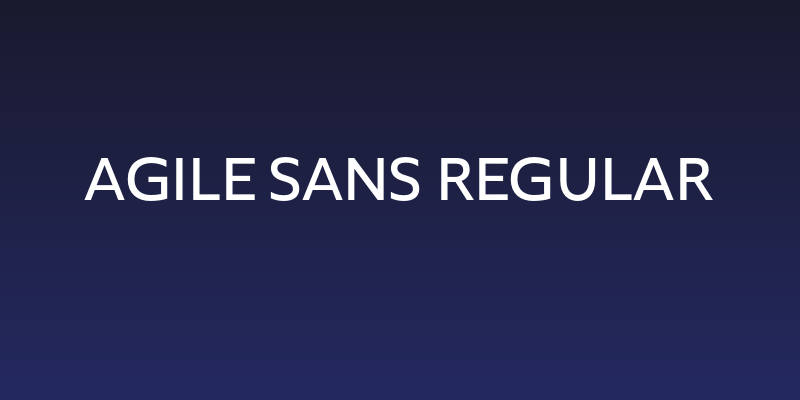 Agile Sans Regular Social Header