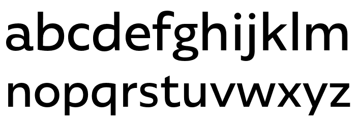 Agile Sans Regular Font LOWERCASE