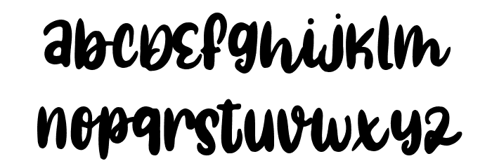Agile Sloth Font LOWERCASE