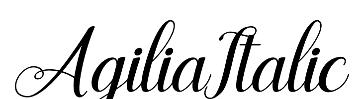 Agilia Italic  Free Fonts Download