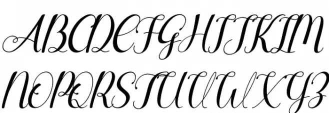 Agilia Italic फ़ॉन्ट अपरकेस