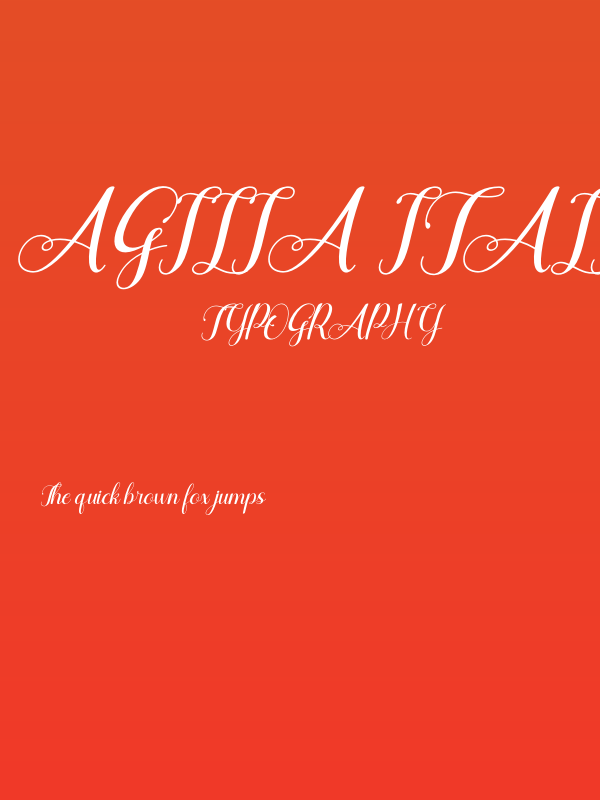 Agilia Italic Poster