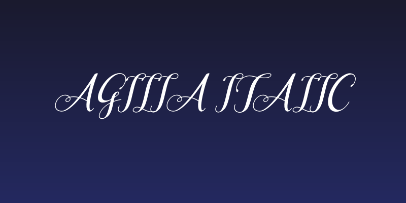 Agilia Italic Social Header
