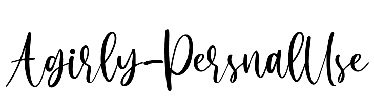 Agirly - Persnal Use  नि: शुल्क फ़ॉन्ट्स डाउनलोड