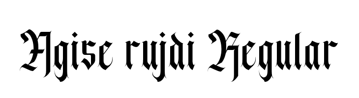 Agise rujdi Regular Шрифта