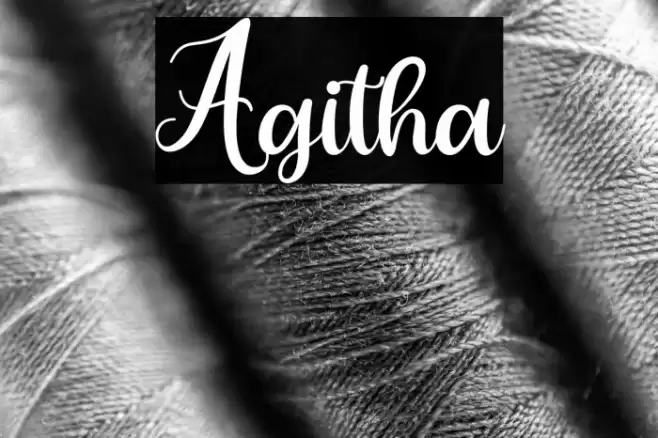 Agitha Font examples