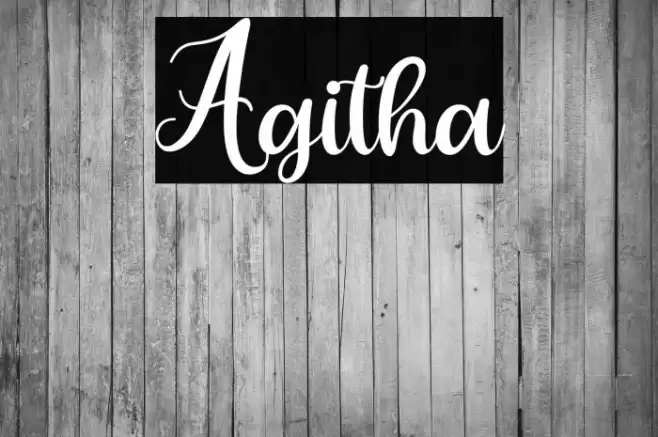 Agitha Font examples