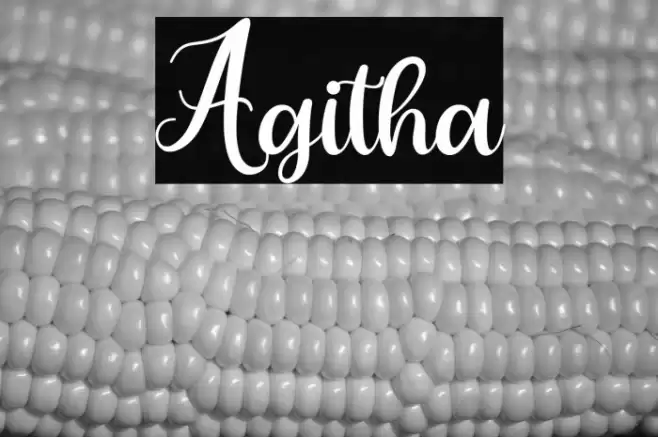 Agitha Font examples