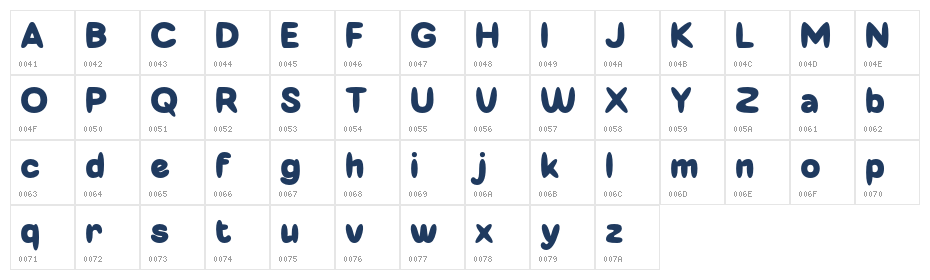 Agiven Demo Regular Character Map