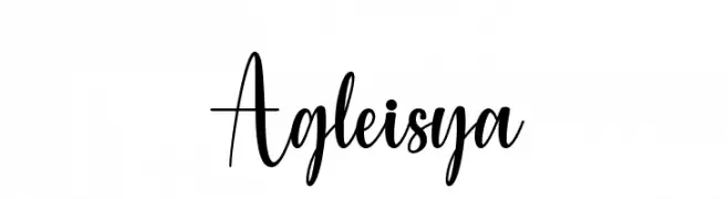 Agleisya  नि: शुल्क फ़ॉन्ट्स डाउनलोड