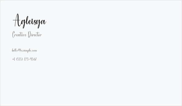 Agleisya Business Card