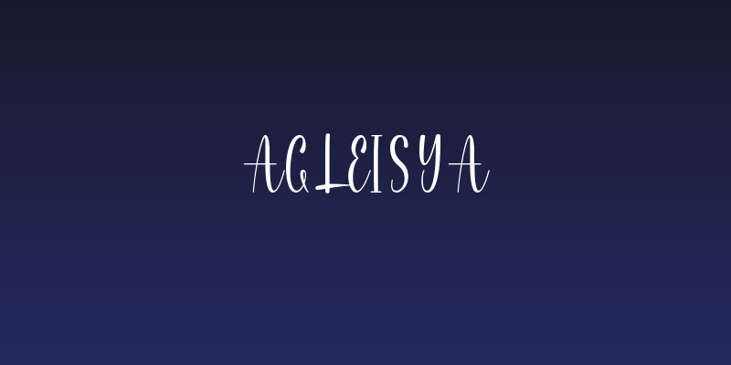 Agleisya Social Header