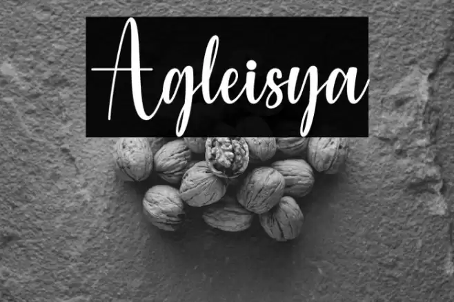 Agleisya Font examples