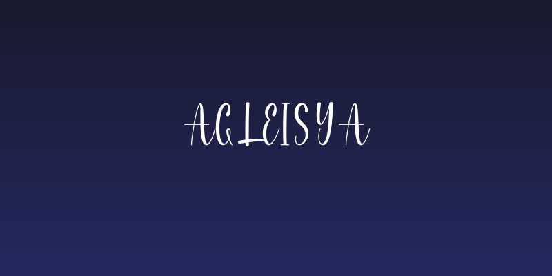 Agleisya Social Header