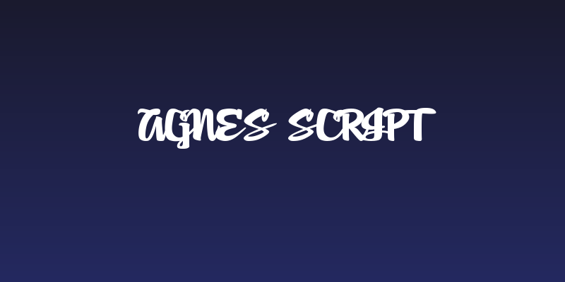 Agnes Script Social Header