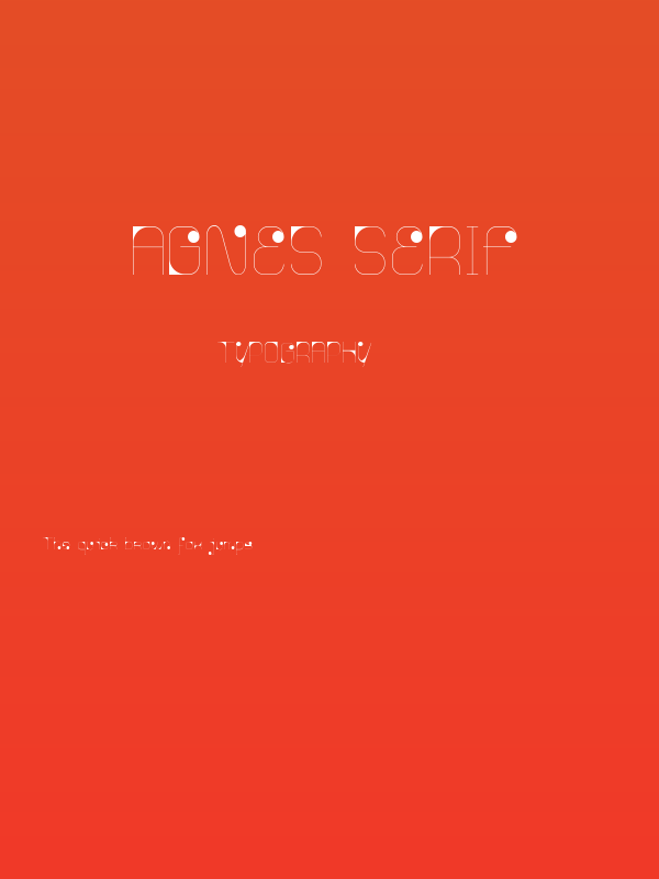 Agnes serif Poster