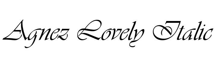 Agnez Lovely Italic  免费字体下载