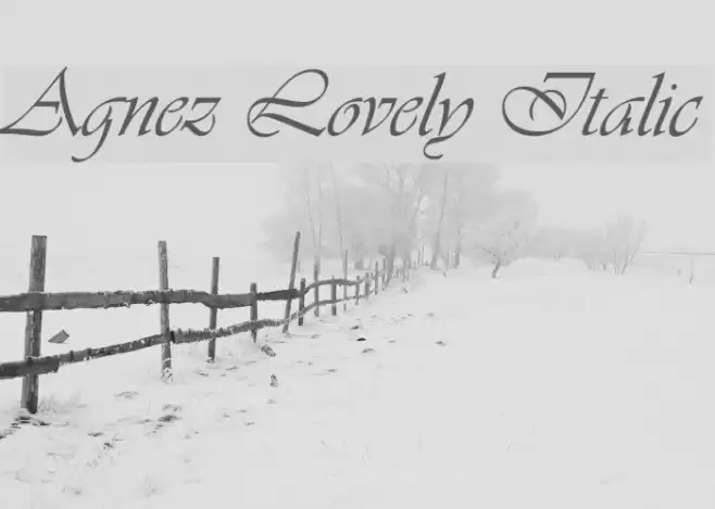 Agnez Lovely Italic Font examples