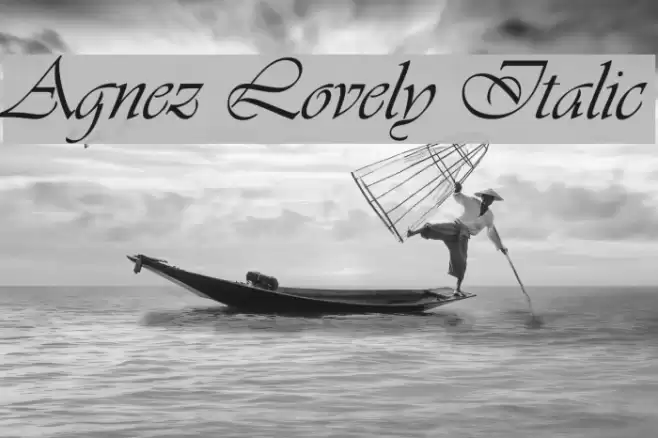 Agnez Lovely Italic Font examples