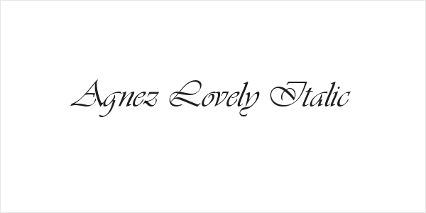 Agnez Lovely Italic Logo