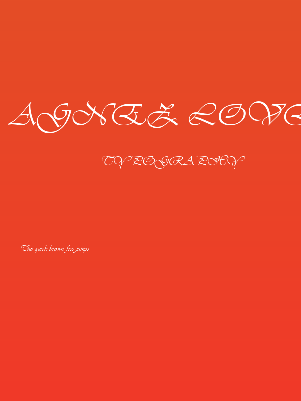 Agnez Lovely Italic Poster