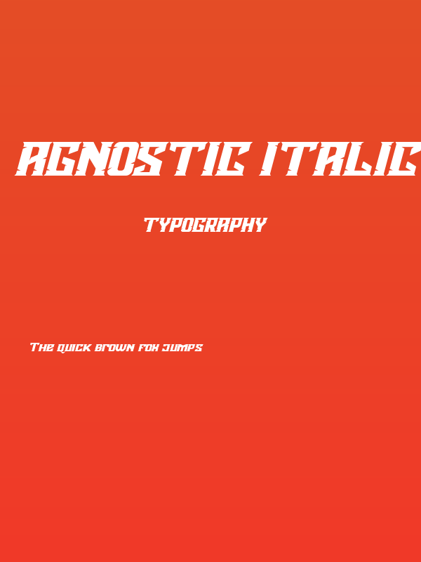 Agnostic Italic Poster