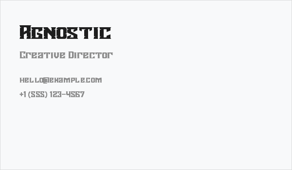 Agnostic Business Card