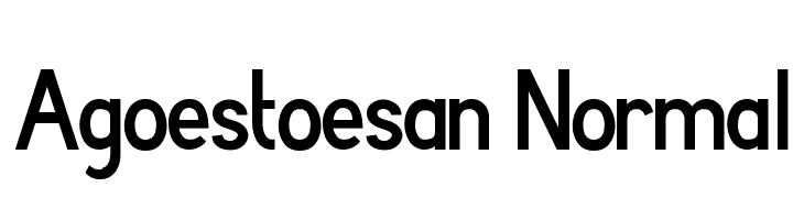 Agoestoesan Normal  Descarca Fonturi Gratis