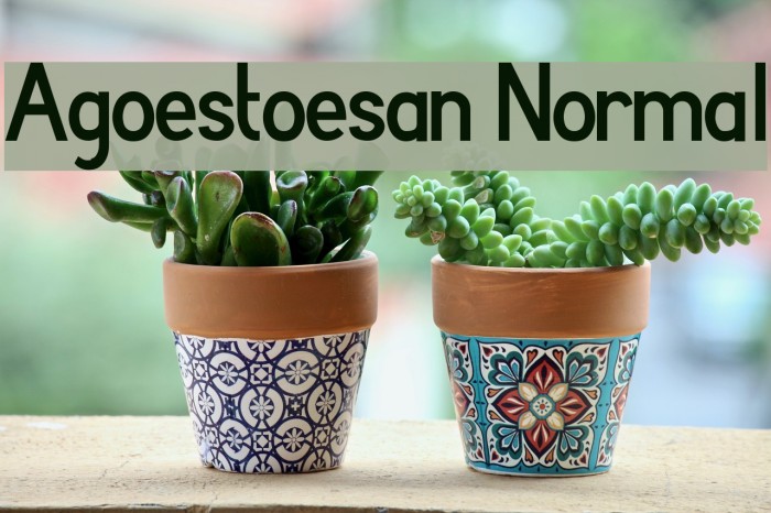 Agoestoesan Normal फ़ॉन्ट examples