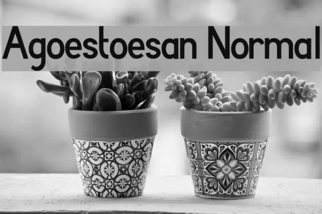 Agoestoesan Normal Font examples