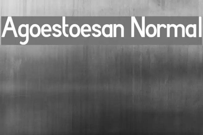 Agoestoesan Normal Font examples