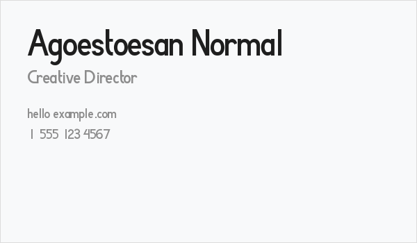 Agoestoesan Normal Business Card