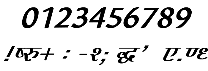 Agra Bold Italic Font OTHER CHARS