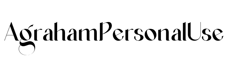 Agraham Personal Use  フリーフォントのダウンロード