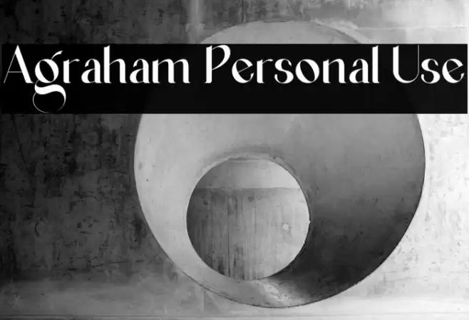 Agraham Personal Use Schriftart examples