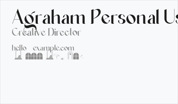 Agraham Personal Use Business Card
