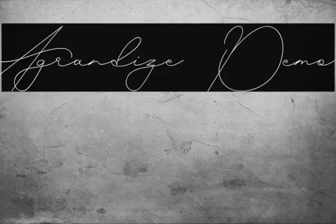 Agrandize Demo Font examples