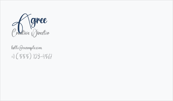 Agree Business Card