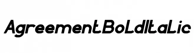 Agreement Bold Italic  Frei Schriftart Herunterladen