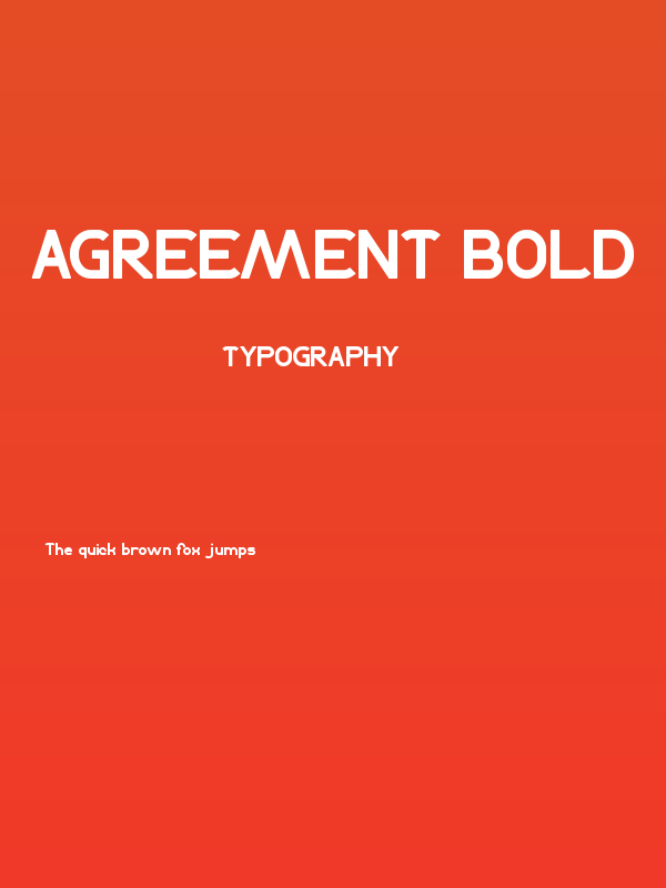 Agreement Bold Poster