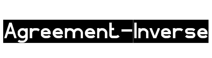 Agreement-Inverse  フリーフォントのダウンロード