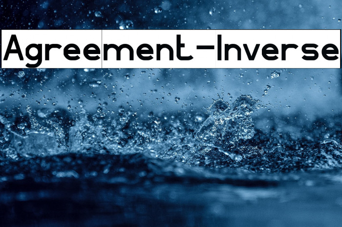 Agreement-Inverse Example 1