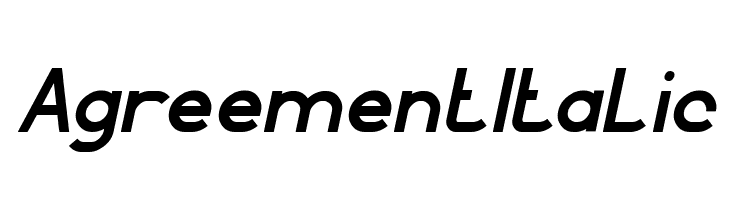 Agreement Italic  Frei Schriftart Herunterladen