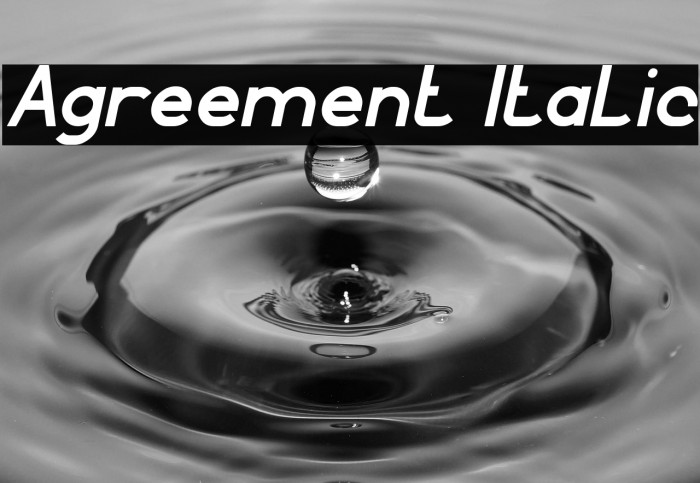 Agreement Italic Example 1