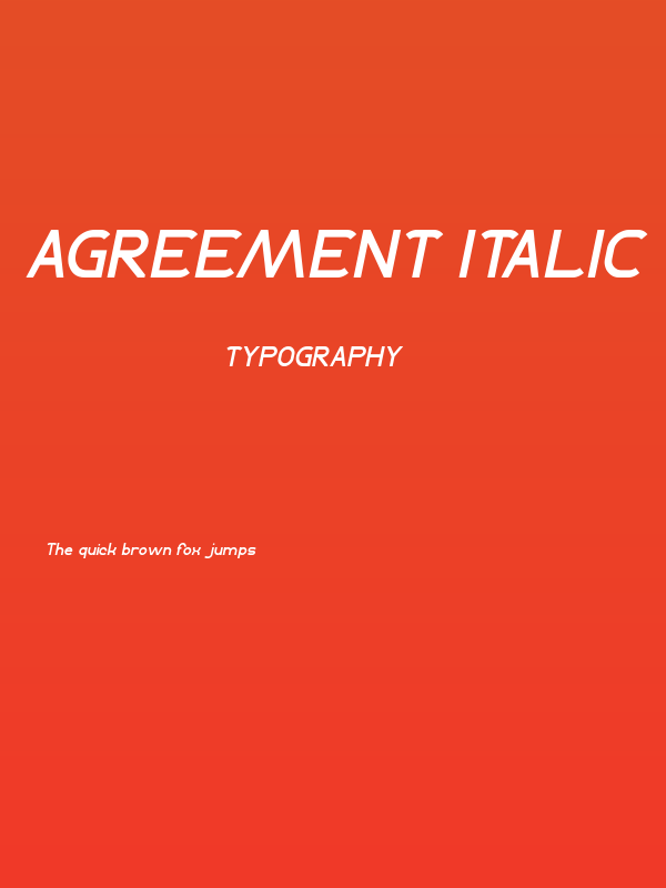 Agreement Italic Poster