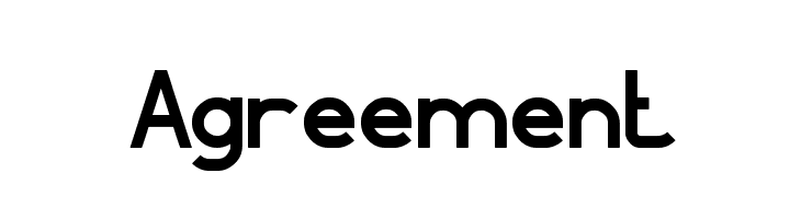 Agreement Font
