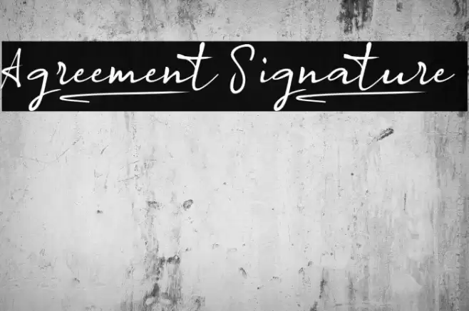 Agreement_Signature_ Font examples
